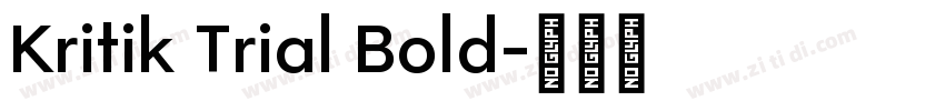 Kritik Trial Bold字体转换